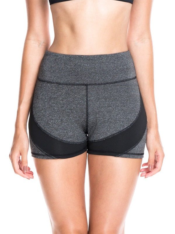 Contrast Color High Waist Short Sport Leggings Mssza