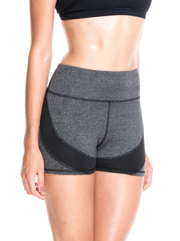 Contrast Color High Waist Short Sport Leggings Mssza