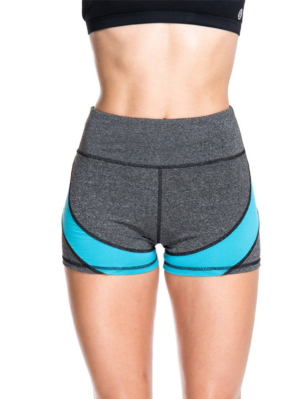 Contrast Color High Waist Short Sport Leggings Mssza