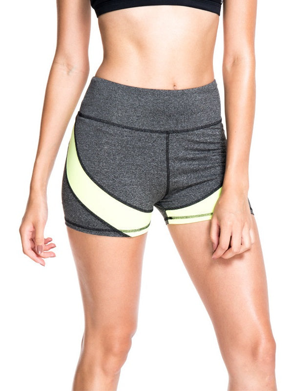 Contrast Color High Waist Short Sport Leggings Mssza