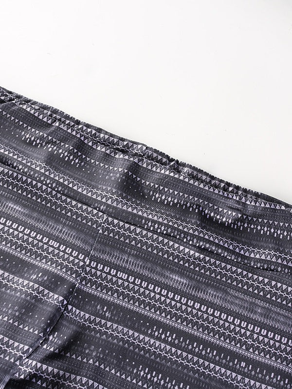 Contrast Color Striped High Waist Yoga Leggings Mssza