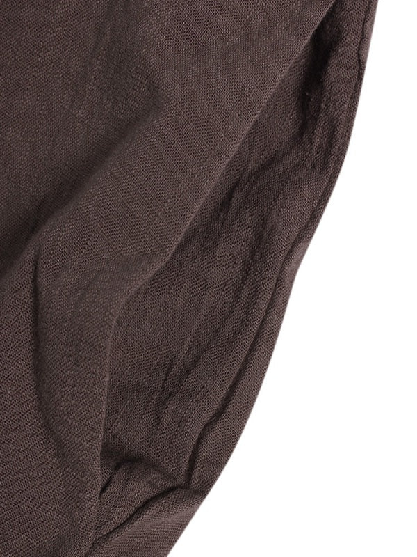 Cotton Belted High Waist Casual Wide Leg Harem Pants Mssza