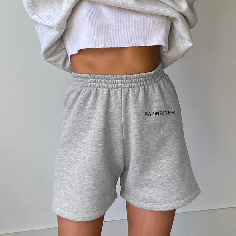 Cotton High Quality Letter Print Shorts Mssza