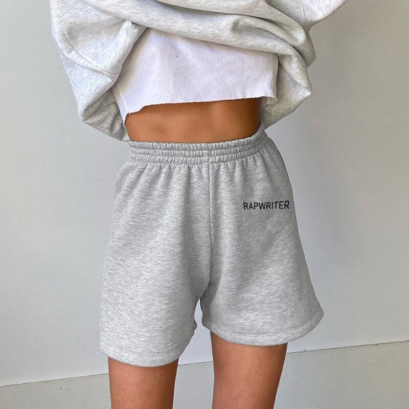Cotton High Quality Letter Print Shorts Mssza