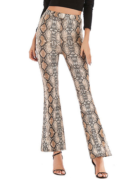 Cotton Stretch Animal Print Trousers Pants Mssza