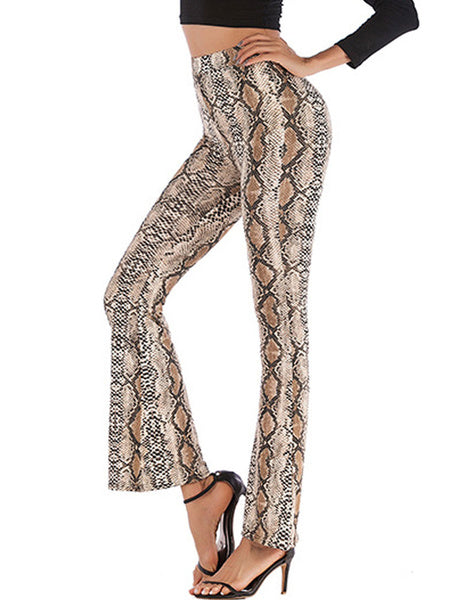 Cotton Stretch Animal Print Trousers Pants Mssza