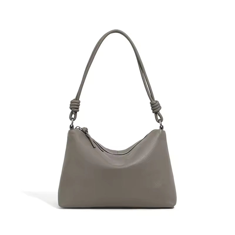 Cowhide Genuine Leather Underarm Shoulder Boston Bags Mssza