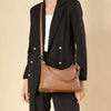 Cowhide Genuine Leather Underarm Shoulder Boston Bags Mssza