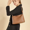 Cowhide Genuine Leather Underarm Shoulder Boston Bags Mssza