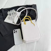Crocodile Pattern Leather Metal Solid Square Shoulder Handbag Mssza