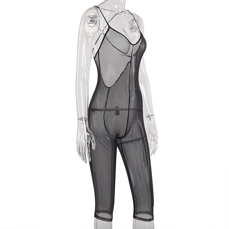Cross Strap Backless Bodycon Romper Mssza
