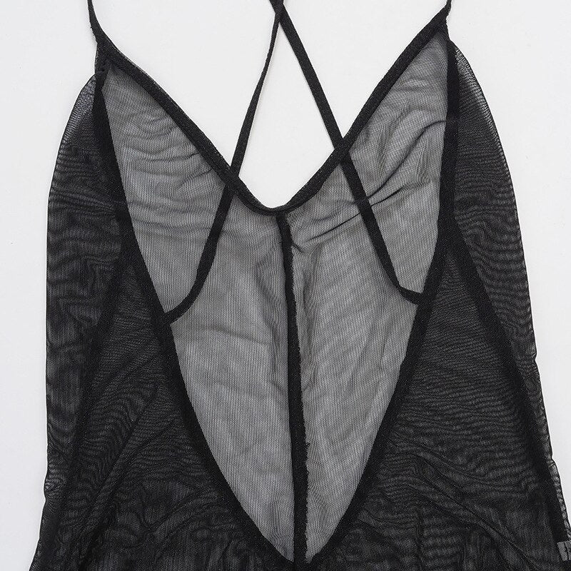 Cross Strap Backless Bodycon Romper Mssza