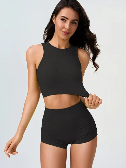 Cross-Strap With Beautiful Back Fixed Cups Shockproof for Fitness Training Top Mssza