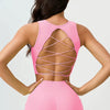 Cross-Strap With Beautiful Back Fixed Cups Shockproof for Fitness Training Top Mssza