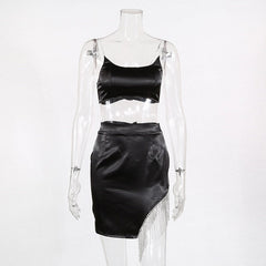 Crystal Diamond Sparkel Glitter Dress Two Piece Set Mssza