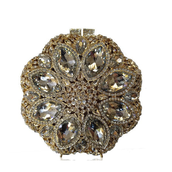 Crystal Evening Metal Party Clutches Mssza