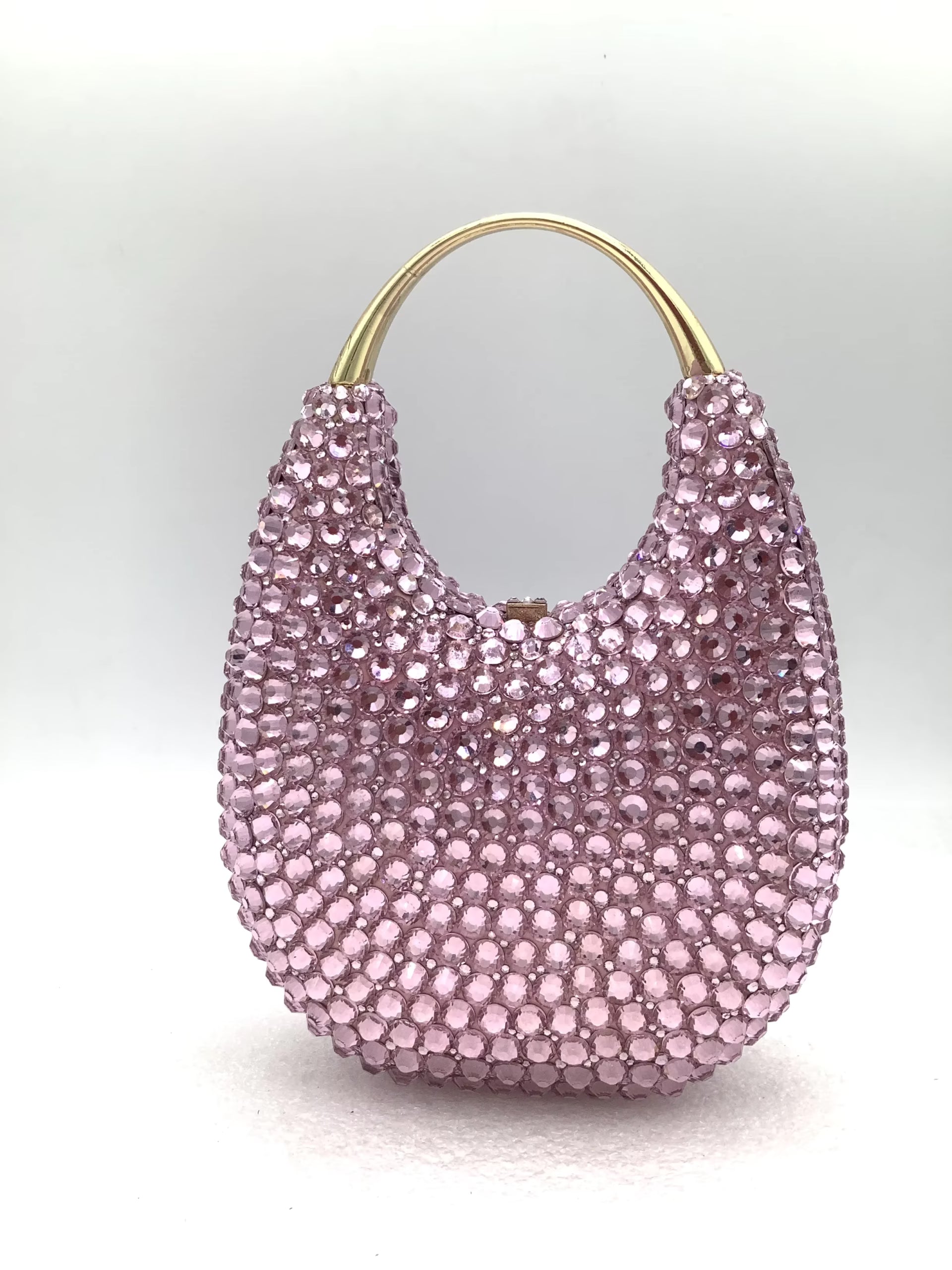Crystals Rhinestone Gems Wedding Bridal Top Handle Clutch Purse Bag Mssza