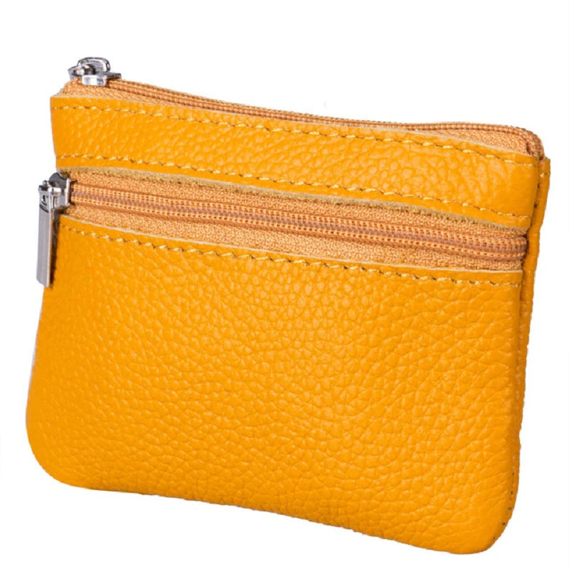 Cute Candy Color Coin Key Holde Zip Leather Wallet Mssza
