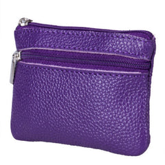 Cute Candy Color Coin Key Holde Zip Leather Wallet Mssza