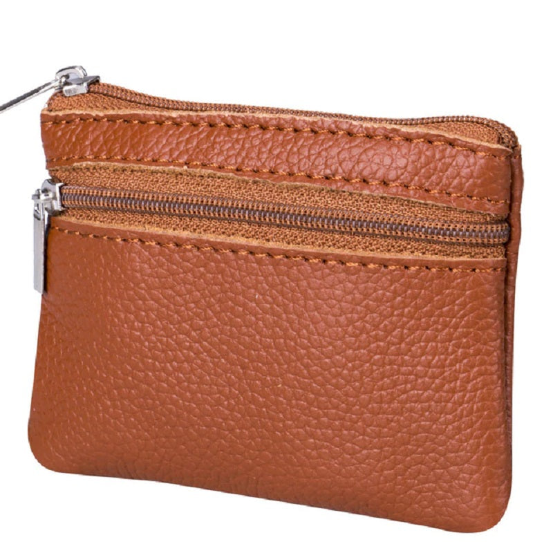 Cute Candy Color Coin Key Holde Zip Leather Wallet Mssza