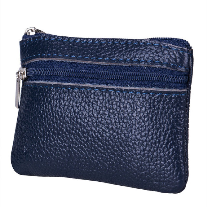 Cute Candy Color Coin Key Holde Zip Leather Wallet Mssza