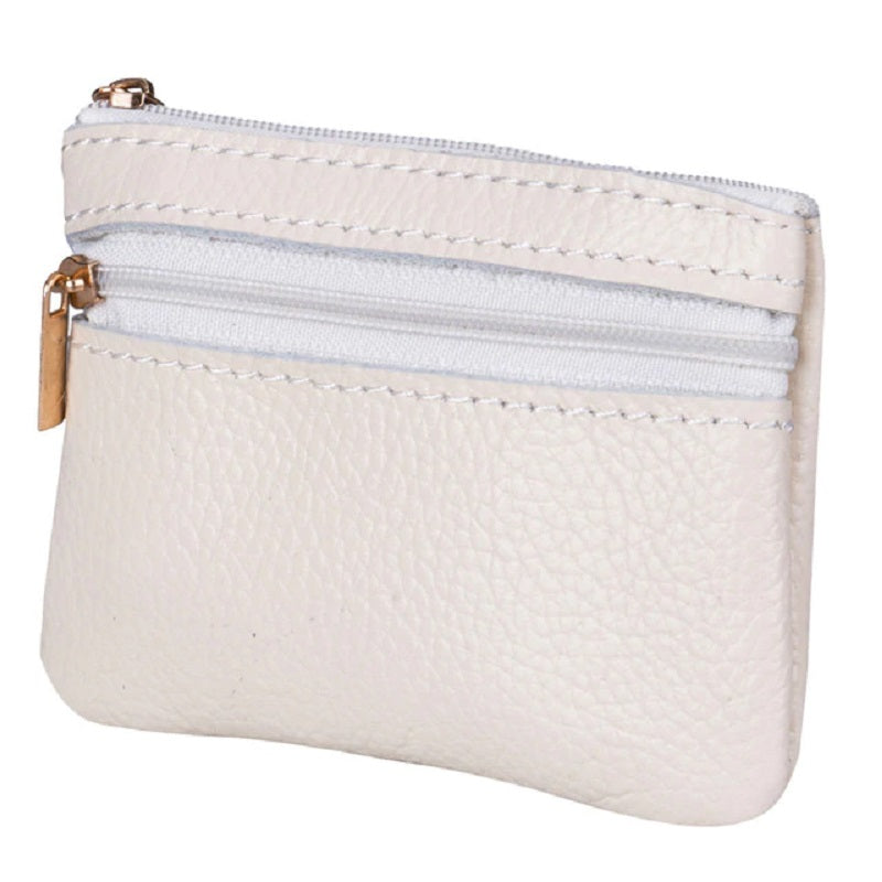 Cute Candy Color Coin Key Holde Zip Leather Wallet Mssza