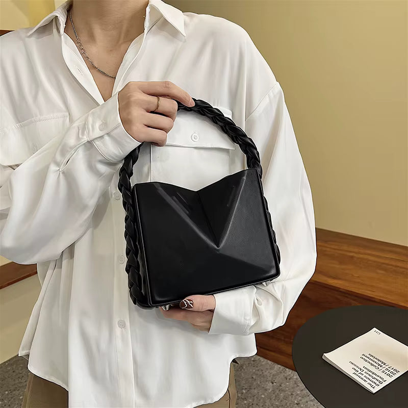 Cute Satchel Leather Shoulder Designer Crossbody Twist Tote Bag Mssza