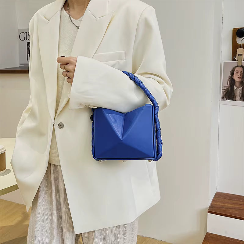 Cute Satchel Leather Shoulder Designer Crossbody Twist Tote Bag Mssza