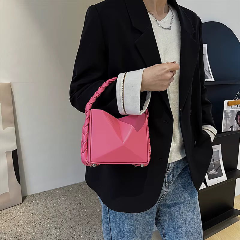 Cute Satchel Leather Shoulder Designer Crossbody Twist Tote Bag Mssza