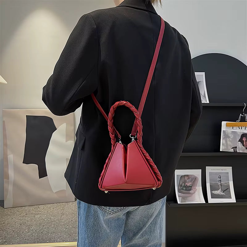 Cute Satchel Leather Shoulder Designer Crossbody Twist Tote Bag Mssza