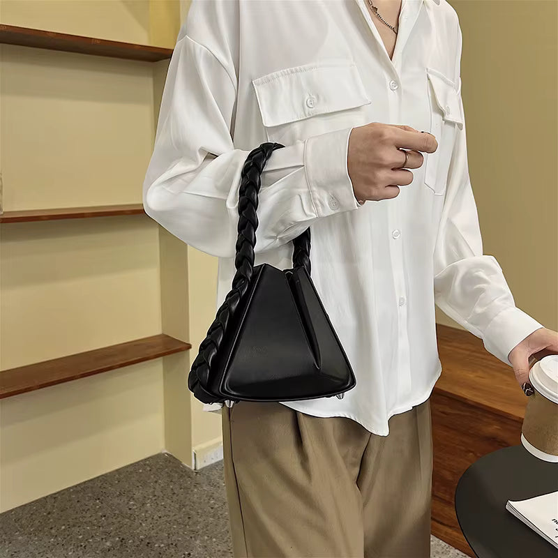 Cute Satchel Leather Shoulder Designer Crossbody Twist Tote Bag Mssza