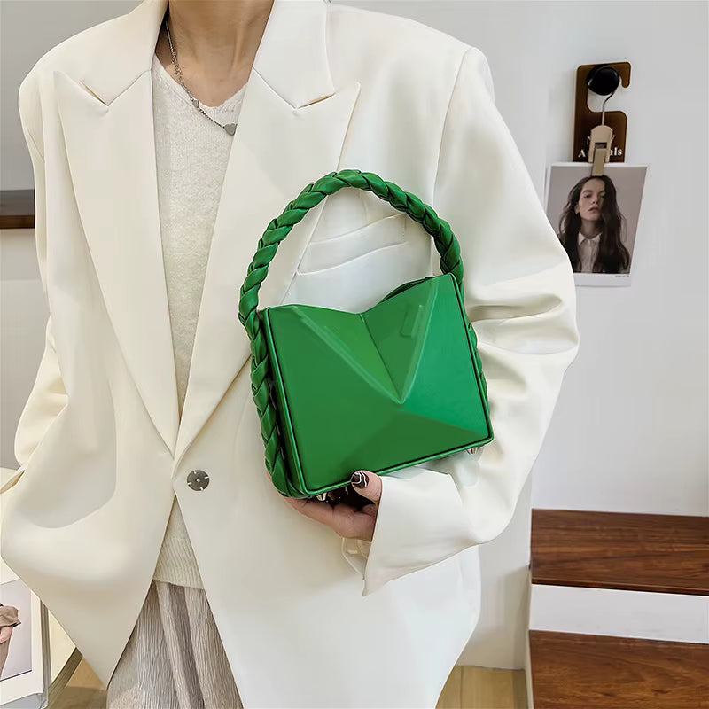 Cute Satchel Leather Shoulder Designer Crossbody Twist Tote Bag Mssza