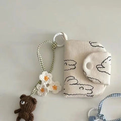 Cute Student Coin Casual Purse Card Simplicity Floral Card Holder Portable Cute Small Storage Bag Wallet Mssza