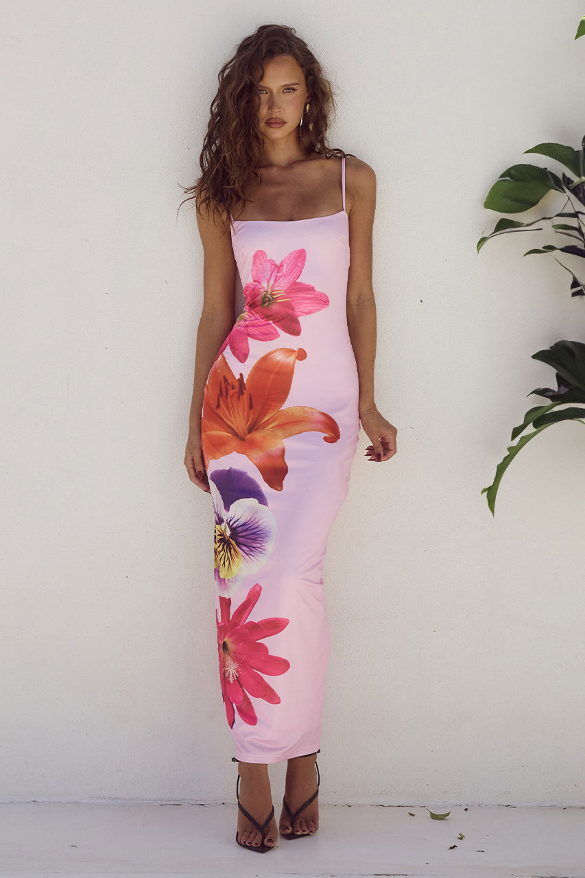 DEIA Midi Dress Multi Flower Mssaz Desses