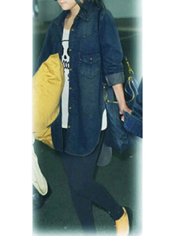 Daily Casual Industrial Denim Shirt Jacket Mssza