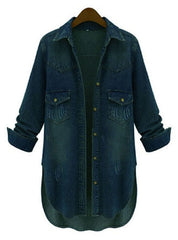 Daily Casual Industrial Denim Shirt Jacket Mssza