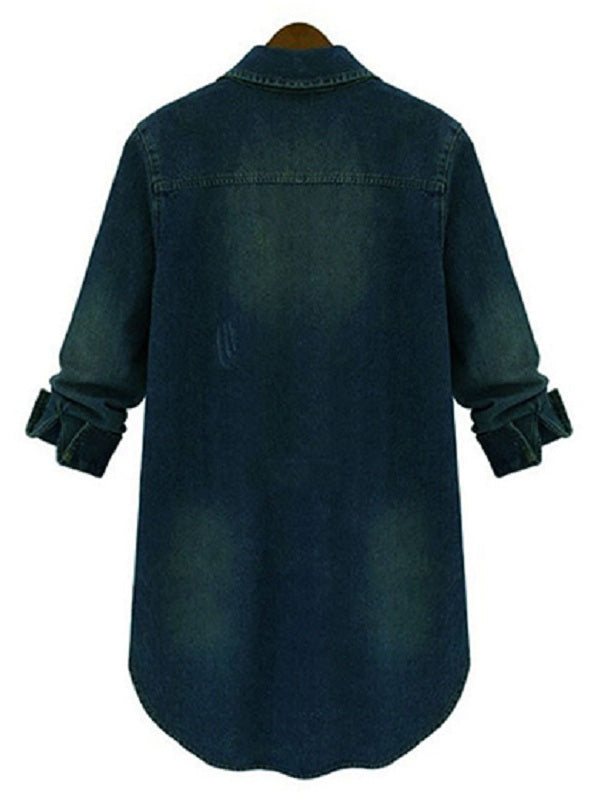 Daily Casual Industrial Denim Shirt Jacket Mssza