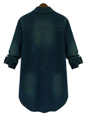 Daily Casual Industrial Denim Shirt Jacket Mssza