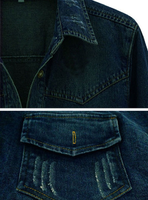 Daily Casual Industrial Denim Shirt Jacket Mssza