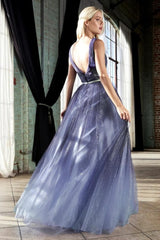 Deep V-neck Shiny Tulle Cocktail Dresses Mssaz Desses