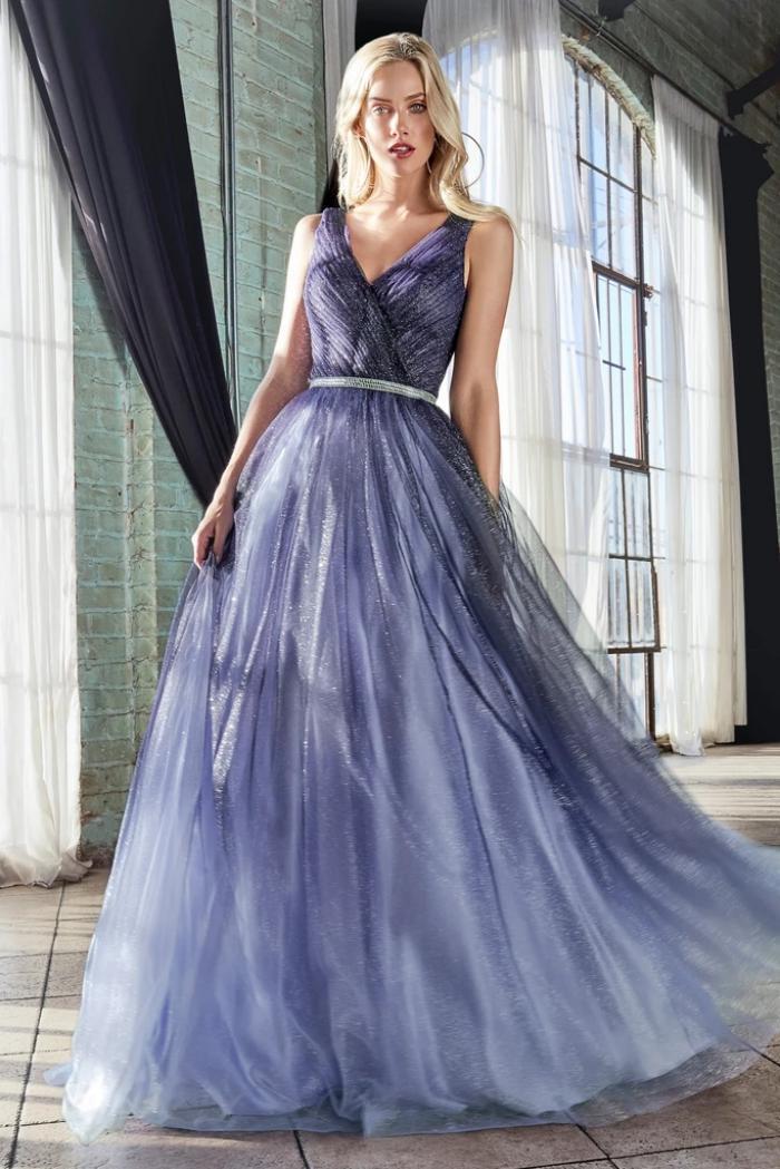 Deep V-neck Shiny Tulle Cocktail Dresses Mssaz Desses