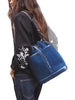 Denim Hand Bill Shoulder Canvas Bucket Bag Mssza