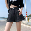 Denim High Waist Cotton Wide-leg Student Mini Jean Shorts Mssza