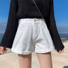 Denim High Waist Cotton Wide-leg Student Mini Jean Shorts Mssza