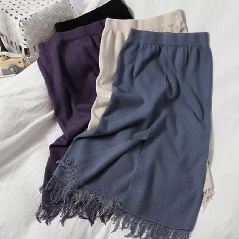 Design Pencil Slim Elastic Body con Sweater Skirt Mssza