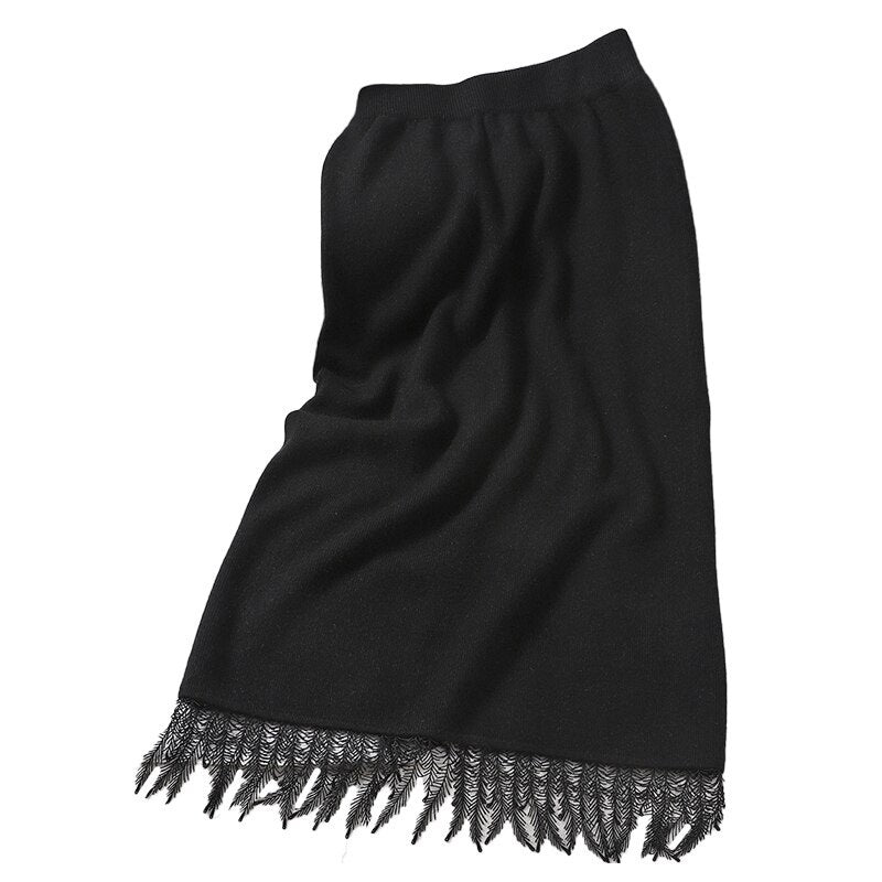 Design Pencil Slim Elastic Body con Sweater Skirt Mssza