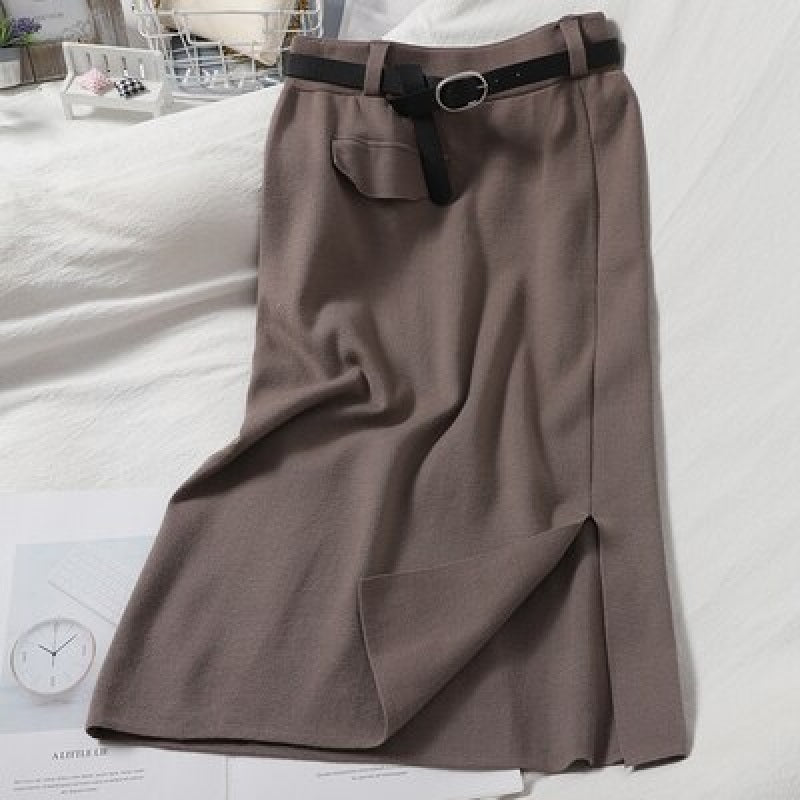 Design Solid Slim Pencil High Waist Body con Street wear Skirt Mssza