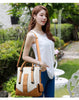 Designer Leather Patchwork Large Capacity Tote Shoulder Handbag Mssza