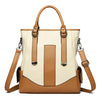 Designer Leather Patchwork Large Capacity Tote Shoulder Handbag Mssza