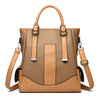 Designer Leather Patchwork Large Capacity Tote Shoulder Handbag Mssza